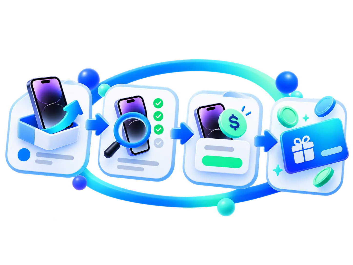 Blue 3D trade-in artwork